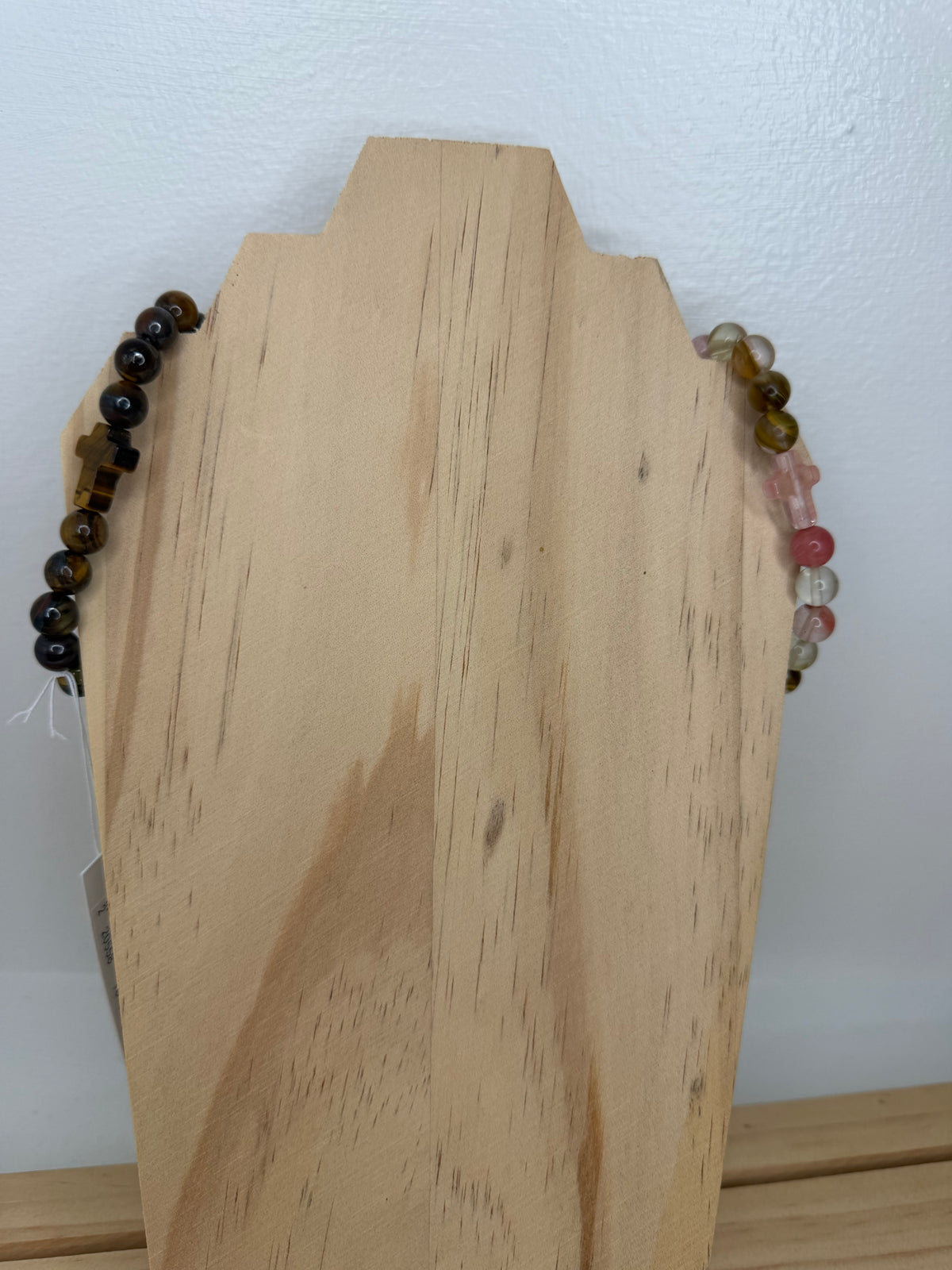 Boho Natural Stone Cross Bracelets- 2 Colors!