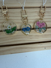 Flattened Flower Bag Charm/Keychain- 4 Styles!