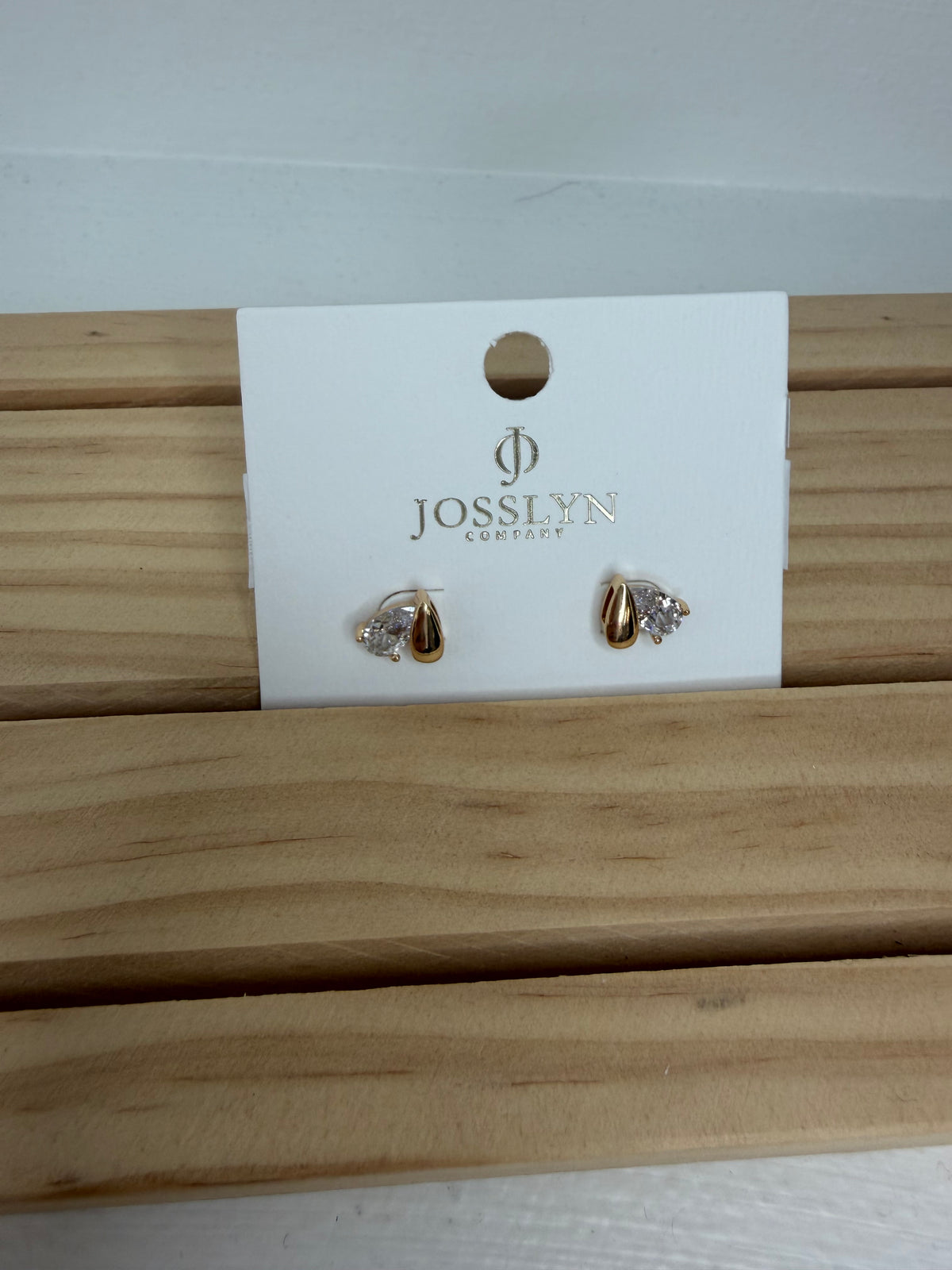 Heart Shaped Crystal Studs