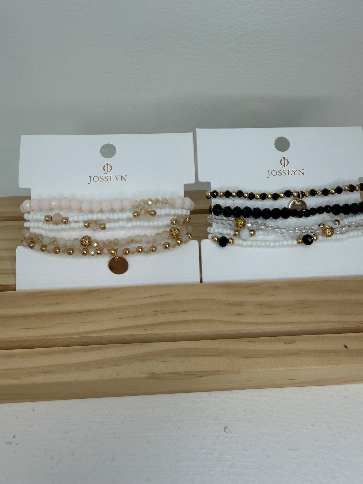 Multilayer Beaded Chain Disc Charm Bracelet- 2 Colors!