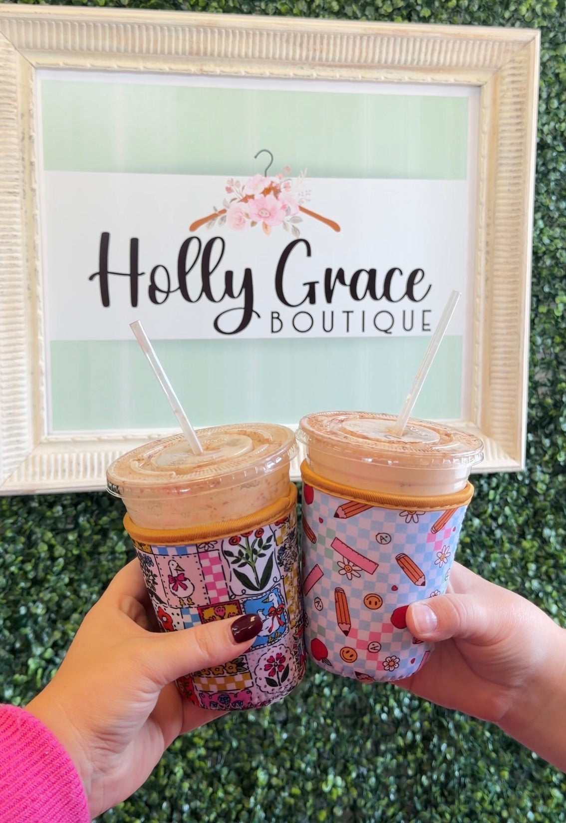 Small Goosey Garden Coffee Drink Sleeve