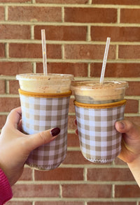 Plaid Coffee Drink Sleeve - 2 Sizes!