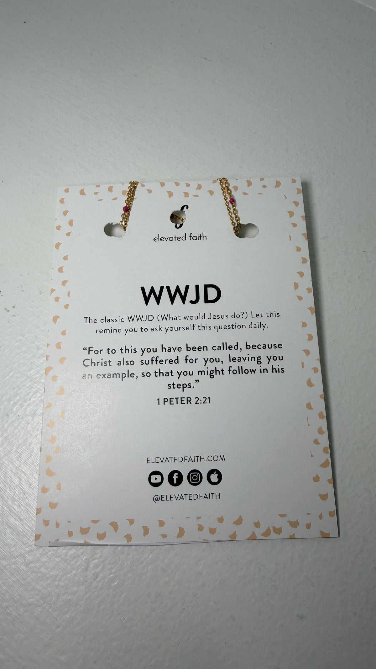 WWJD Necklace in Pink