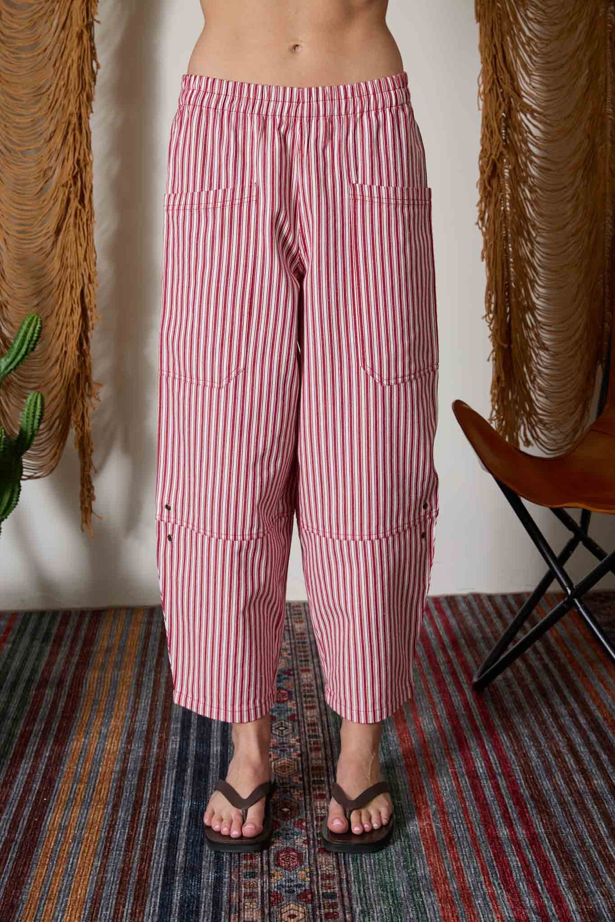 Stripe Pocket Detail Wide Leg Pants- 2 Colors!
