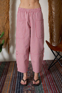 Stripe Pocket Detail Wide Leg Pants- 2 Colors!
