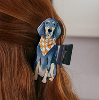 Sitting Bluetick Coonhound Hair Clip