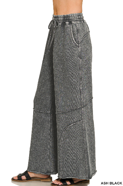 Acid Wash Detail Pants- 3 Colors!