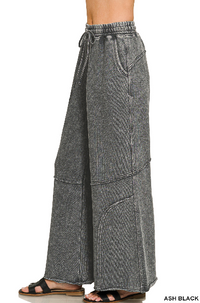 Acid Wash Detail Pants- 3 Colors!