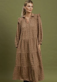 Swiss Dot Tiered Midi Dress- 2 Colors!