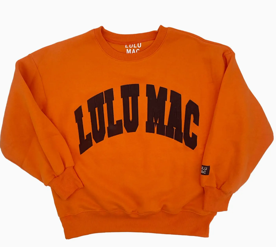 Lulu Mac Orange/Black Stitch