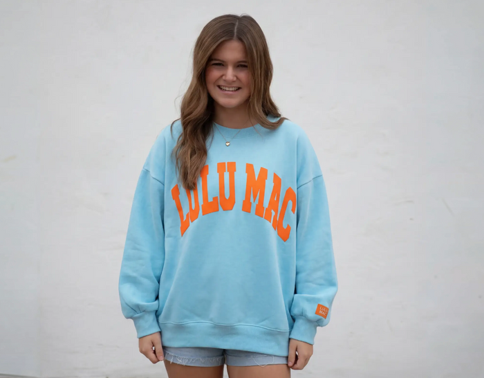 Lulu Mac Blue/ Orange Puff
