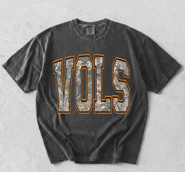 Camo Vols Tee in Pepper