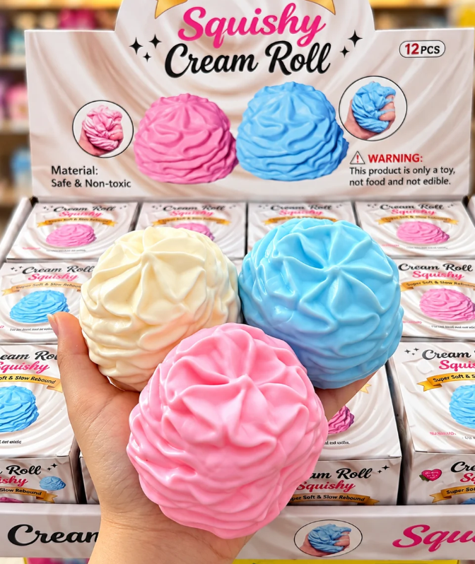 Cream Roll Slow Rebound Squishy