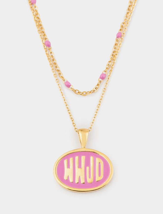 WWJD Necklace in Pink
