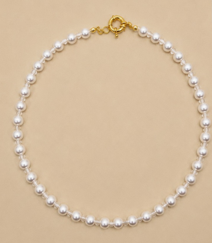 Natural Stone Glass Mixed Necklace