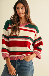 Christmas Multi Stripe Sweater