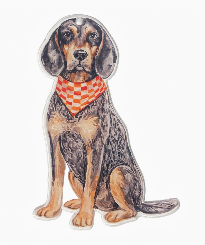 Bluetick Sitting Coonhound Acrylic Ornament