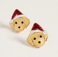 Golden Retriever Christmas Earrings