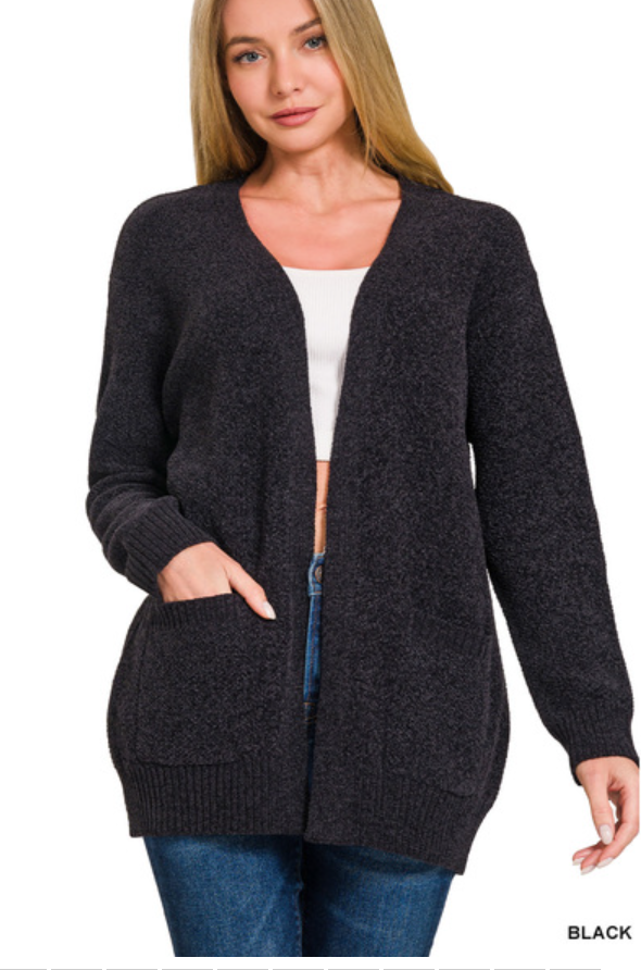 Melange Sweater Cardigan- 4 Colors!