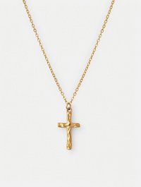 Textured Cross Necklace