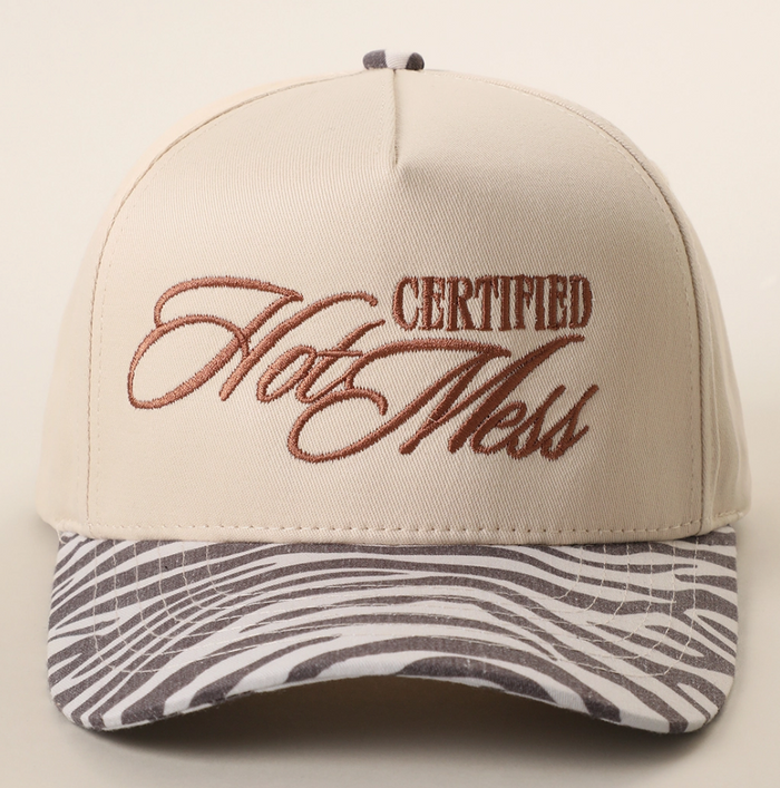 Certified Hot Mess Zebra Trucker Hair