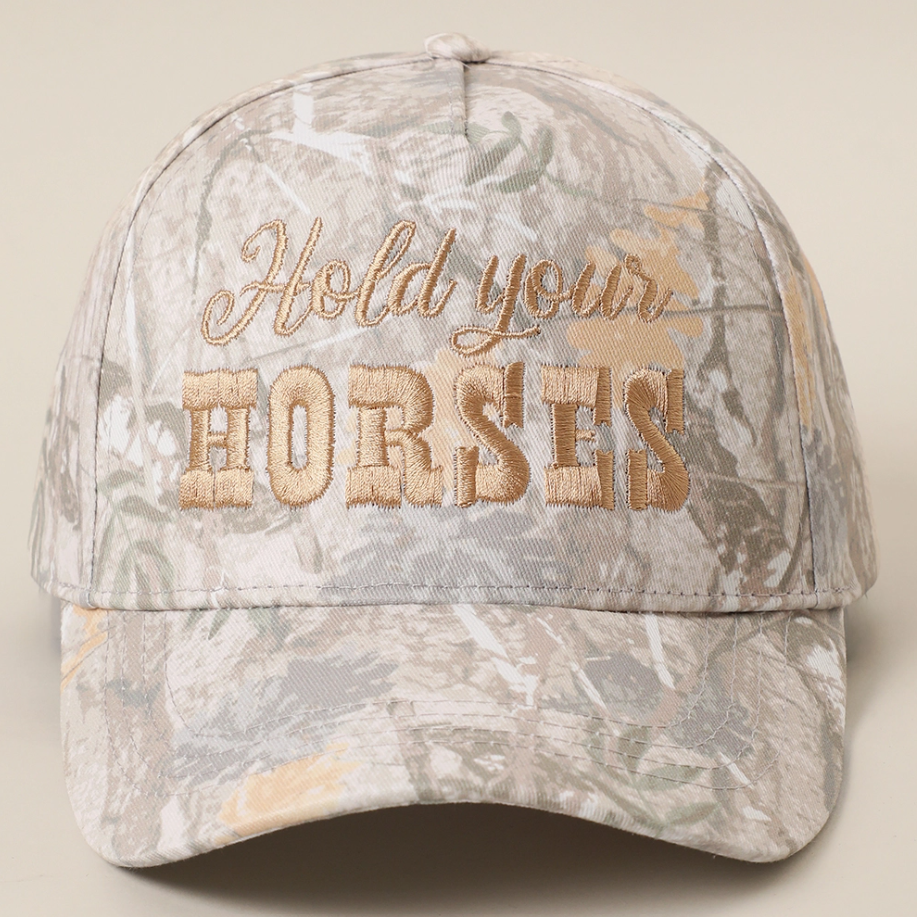 Hold Your Horses Camo Trucker Hat