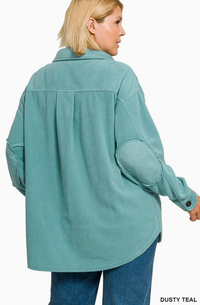 Plus OS Fleece Shacket- 2 Colors!