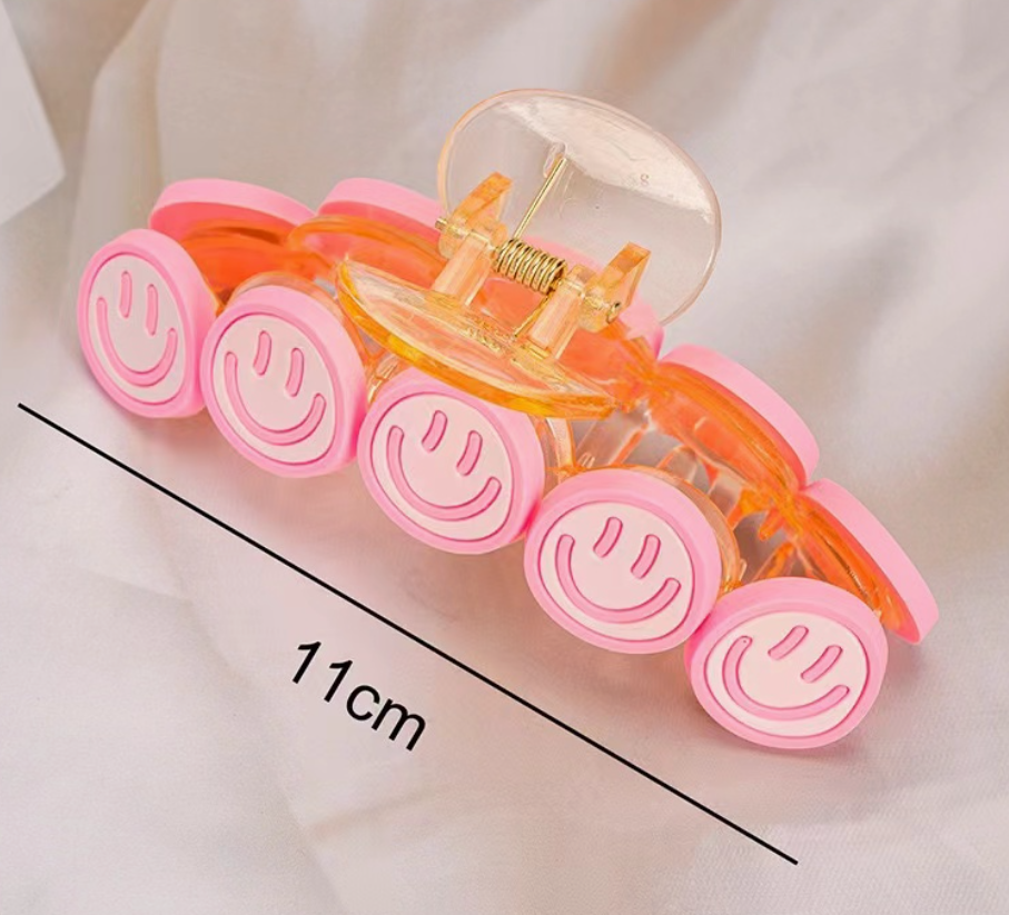 Smiley Claw Clip- 2 Colors!