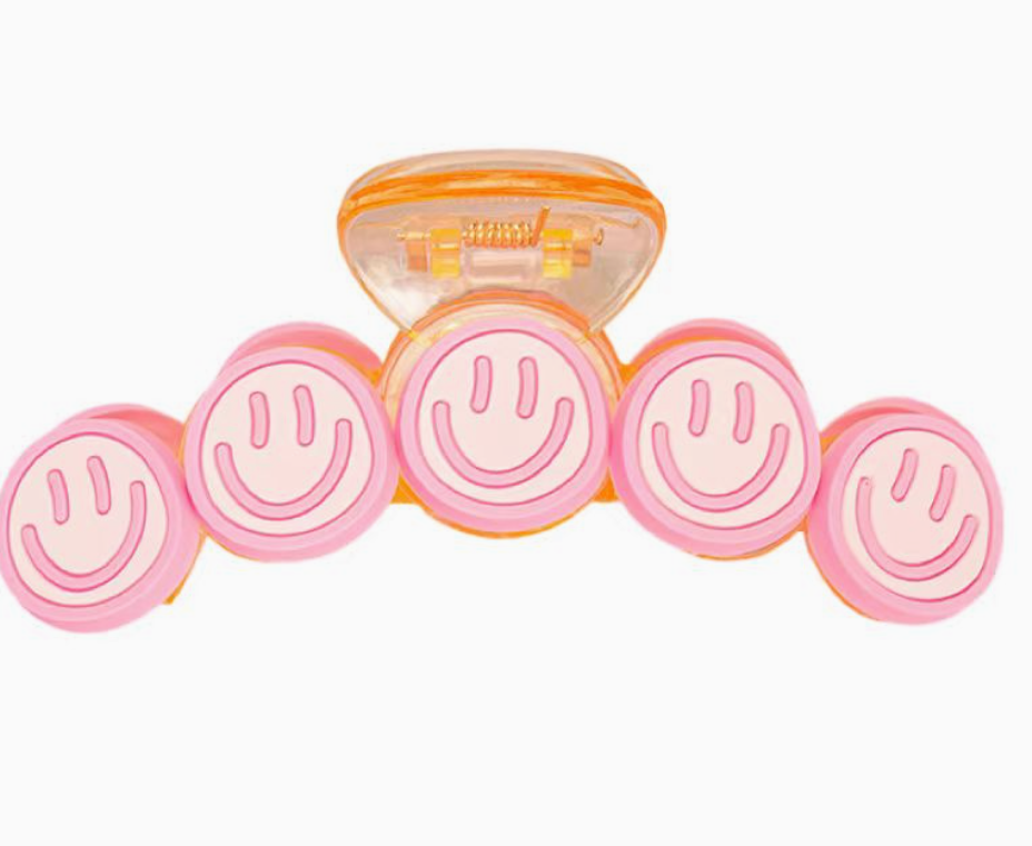 Smiley Claw Clip- 2 Colors!
