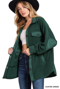 OS Fleece Shacket- 2 Colors!