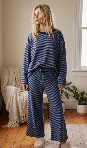 Striped Relaxed Knit Set - 3 Colors!