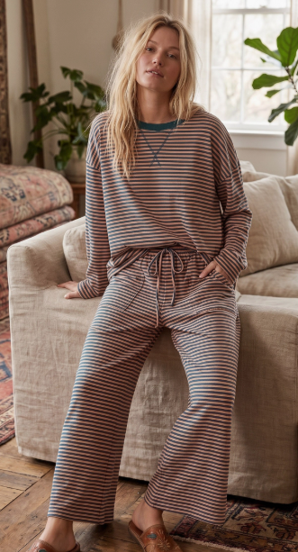 Striped Relaxed Knit Set - 3 Colors!