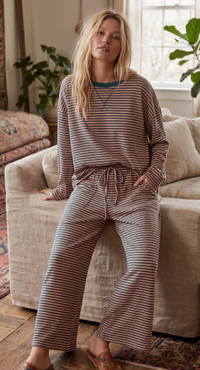 Striped Relaxed Knit Set - 3 Colors!