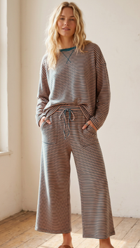 Striped Relaxed Knit Set - 3 Colors!