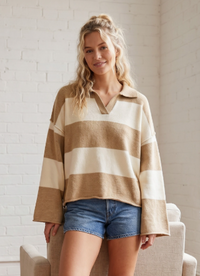 OS Gameday Rugby Stripe Sweater - 2 Colors!