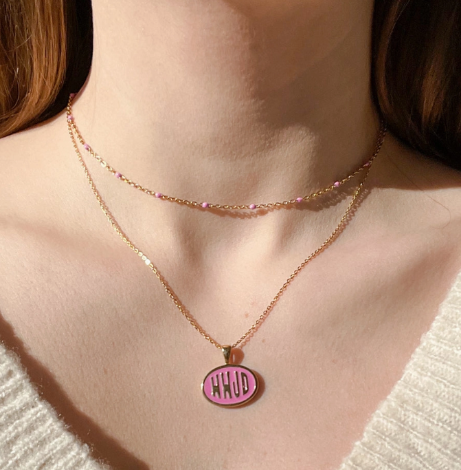 WWJD Necklace in Pink