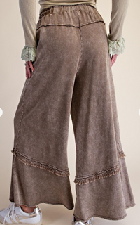 Fray Washed Terry Pants - 3 Colors!