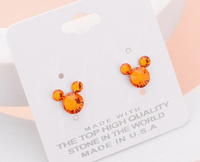 Mouse Character Stud Earrings - 3 Colors!