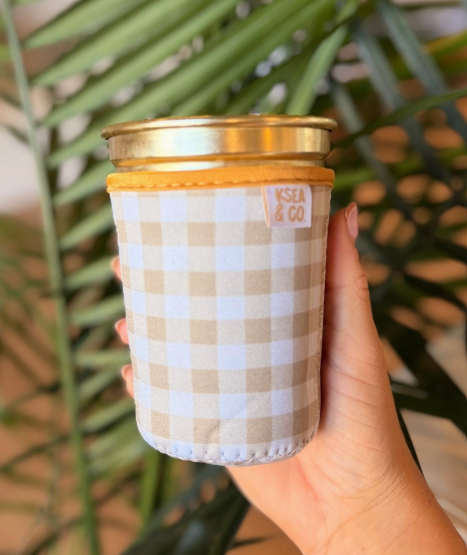 Plaid Coffee Drink Sleeve - 2 Sizes!