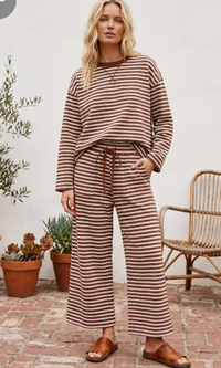 Striped OS Wide Leg Set - 2 Colors!