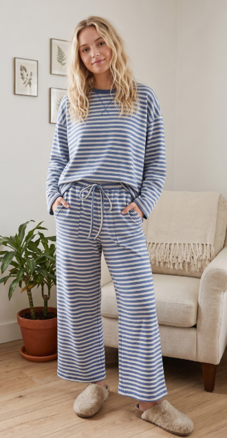 Striped OS Wide Leg Set - 2 Colors!