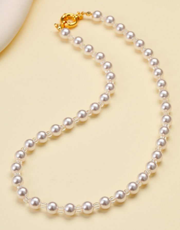 Natural Stone Glass Mixed Necklace