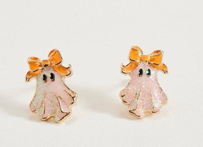 Glitter Ghost Studs