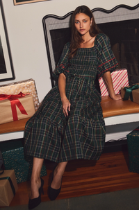 Smocked Plaid Midi Dress- 2 Colors!