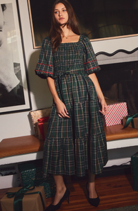 Smocked Plaid Midi Dress- 2 Colors!