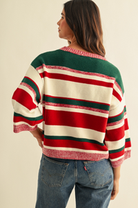 Christmas Multi Stripe Sweater