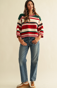 Christmas Multi Stripe Sweater