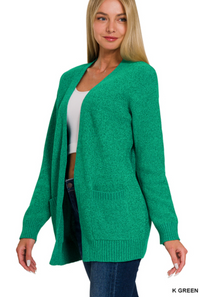 Melange Sweater Cardigan- 4 Colors!