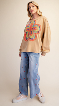 Colorful Flower Patch Top