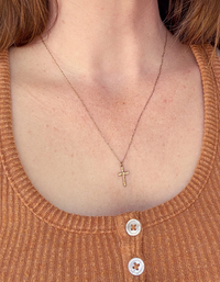 Textured Cross Necklace